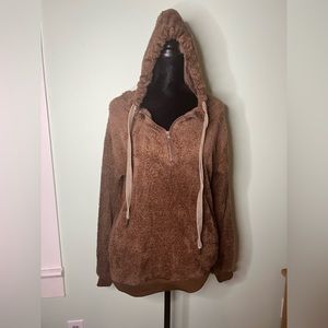 Chocolate brown half zip